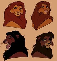 Mufasa, Simba, Scar, and Kovu.