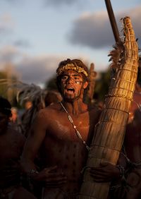 Man With Totora Boat During Tapati Festival, Easter Island, Chile by Eric Lafforgue, via Flickr