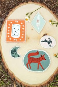 Capsules-Campsite-Patches-1  #ArtGalleryFabrics #Campsite #fabric #patches #woodlandcreatures #forest #DIY #rabbit #fox #fireflies #feather #bear #moon