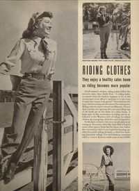 1940s western wear clipping vintage fashion style cowgirl ranch pants shirt vest boots hair