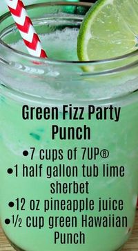 Green Fizz Party Punch ~ Quick, easy to make and the taste is amazing.