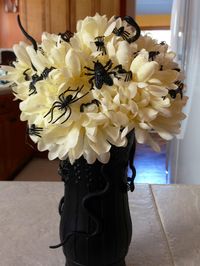 Deranged Flowers centerpiece I made for Halloween