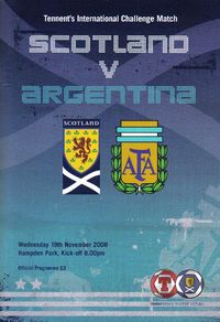 2008 - SCOTLAND v ARGENTINA (DIEGO MARADONA'S 1ST GAME)