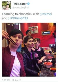 Yup, that's exactly how to chopstick XD Phil, PDR, and mimei just missing Dan and it'd be awesome