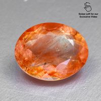 3.93 Ct Smashing Andesine ! Fine Quality 100% Natural Orange Brown Andesine