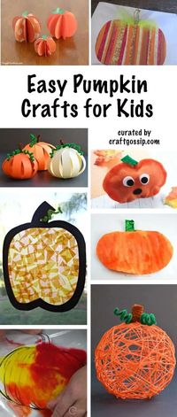 Easy Pumpkin Crafts for Kids – Lesson Plans