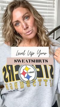 Are you wearing more sweatshirts lately?? 🙋🏼‍♀️ Thought this would be a good time to share how I cut my sweatshirts. ⤵️ I cut them a few ways but my most favorite way is the throwback to the Flashdance era off shoulder cut. 💃 Lemme know if you found this helpful, and SAVE it for later! GO STEELERS!! XO-Liz💋🖤💛 #diystyle #diyfashionista #thriftedstyles #thriftedfashionfinds #repurposedclothing #diyfashion #thriftedfashions #styleinspo #thrifted #affordablestyle #affordablefashion #curvyandp...