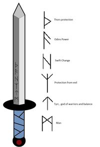 norse symbols | forgot to put the norse symbols on Gazathor's sword in my last ...