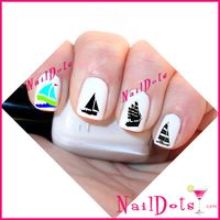 Sailing nail decals - Sailboats