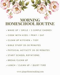 Morning Homeschool Routine - Ginger Homemaking