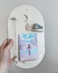 Beautiful handmade ceramic wall piece to store your pendulum and place an oracle card tou picked for the day.