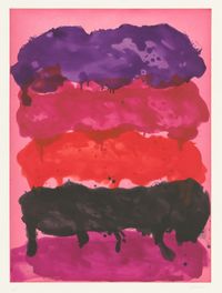 Artwork: Mary Heilmann, Crown Point Press, Catherine Brooks, " Joaquin's Close Out," 2006, color aquatint with spitbite aquatint and sugarlift aquatint on wove Somerset paper #art #color #elements #teachers #k12