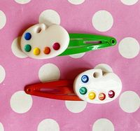 Funky Paint Palette Hair Clip - Etsy