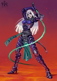 Dark Eldar lady, commission work by me. :) : ImaginaryWarhammer