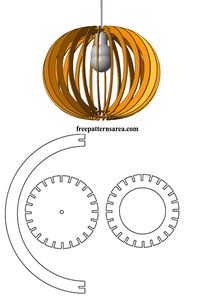 Plywood MDF Lamp Shade Co2 Laser Cut Files Free Download