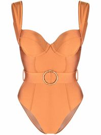 Shop Noire Swimwear belted one piece swimsuit with Express Delivery - FARFETCH