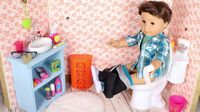 DIY American Girl Toilet. Learn how to make American Girl Doll Toilet from this simple DIY Doll Craft. I used things from around my home to make this doll po...