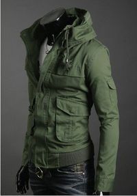 2011 New Men's Korean Vintage Stand Collar Fashion Casual Cool Jacket Green 2972 | eBay