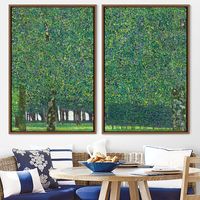 Gustav Klimt 2 Piece Canvas Wall Art Set, Framed Canvas Print Wall Art Famous Art,frame Large Wall Art,vintage Art,green Art,gift,wall Decor - Etsy