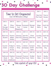 "Time To Get Organized" - 30 Day Challenge ⋆ Lifes Carousel