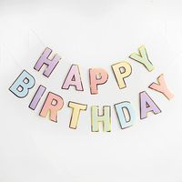 Amazon.com: ebabyland Happy Birthday Banner Pastel - Macaron Colorful Letters Banner for Kids Baby Adults Boys Girls birthday decorations party supplies. : Home & Kitchen