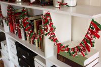 Fabric Scrap Garland and our Christmas Mantel 2012 - Life at Cloverhill