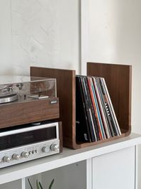 Modern Design Vinyl Record Holder, Wood Record Storage, LP Record Stand, Record Cabinet, Record Player Console, Record Storage - Etsy France