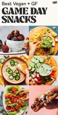 Our BEST Game Day Snacks including jalapeño poppers, nachos, dips, cookies, and more. All vegan, gluten-free, and guaranteed to score a touchdown!