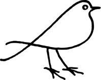 PublicDomainVectors.org-Line art drawing of a bird