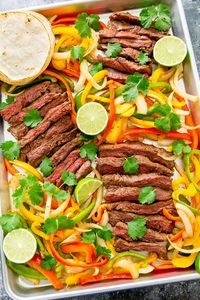 Sheet Pan Steak Fajitas - Kirbie's Cravings