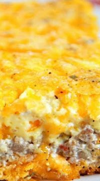 Sausage and Cream Cheese Breakfast Casserole