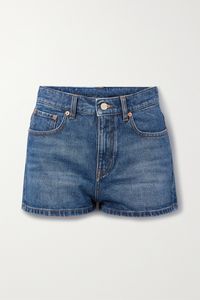 Valentino Garavani's shorts are made from structured denim that's slightly whiskered for a lived in look. They're designed with a mid-rise waist and punctuated with gold-tone 'V' logos on the back pockets - a subtle yet impactful detail that elevates the design. Style yours with a cropped tee or tucked-in shirt.