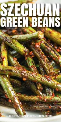 Spicy and savory Szechuan Green Beans can be made hot and fresh right at home. #recipe #sidedish #spicy #easy #best #healthy #vegan