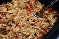 Walk in the door at the end of the day to delicious, tender shredded chicken perfect for all of your Mexican-inspired dishes ~ http://www.fromvalerieskitchen.com