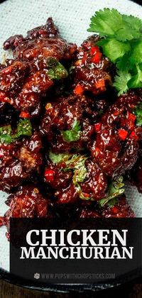 Flavorful & delicious Hakka, Indian Chinese chicken Manchurian recipe made with crispy boneless fried chicken tossed in a savory and sweet sticky sauce.