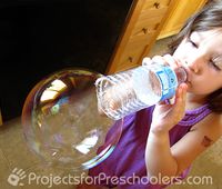 Water bottle bubble blower