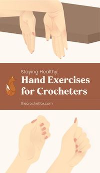 Hand exercises are usually something most of us crocheters take for granted. I know because I'd rather be crocheting this lovely sweater than doing some odd physical exertions. However it is important because failing to do them leads to injuries. Here are a few easy exercises to prevent them. | More crochet tips and guides at thecrochetfox.com