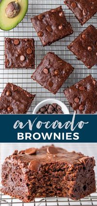 Healthy brownies made with avocado are ultra moist and fudgy and good for you too!