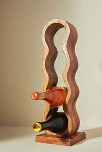 Wavy Wood Wine Rack | AnthroLiving