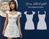 Godet Dress Sewing Pattern PDF Instant Download Print at Home Size XS-XXL - Etsy