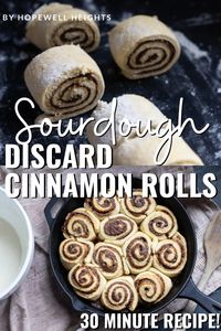 Easy Sourdough Discard Cinnamon Rolls {30 minute recipe!} - Hopewell Heights