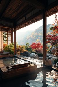 ❄️ Where raked gravel whispers to steam, unwind. Private onsen sanctuary awaits. Mineral waters soothe, emerald tranquility inspires. Luxurious ryokan escape for mind, body, and soul.