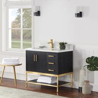 Everly Quinn 36'' Single Bathroom Vanity with Cultured Marble Top & Reviews | Wayfair