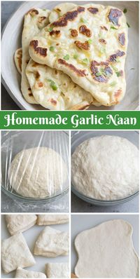 Step by step instructions for How to Make Naan recipe from RecipeGirl.com #garlic #naan #bread #recipe #recipegirl via @recipegirl