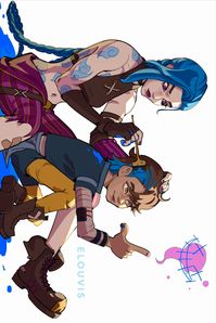 Jinx and Isha by elouvis_ 🎀- #arcane