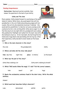 Reading Comprehension online exercise for 4