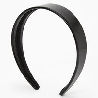 Claire's Black Faux Leather Wide Headband