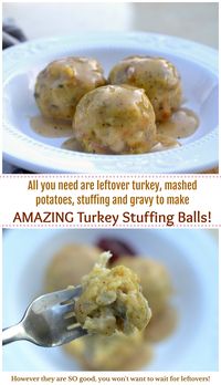 Leftover Turkey Stuffing Balls