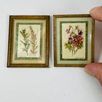 Bid Now: Pair of Framed and Matted Works by IGMA Fellow Grace Smith Dollhouse Miniature - Invalid date EDT