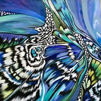 Original Art Acrylic/Gesso Painting, measuring: 91.44W x 91.44H x 3.81D cm, by: Dl Watson (United States). Styles: Abstract, Expressionism, Modern. Subject: Abstract. Keywords: Natures Ptterns, Wings, Butterfly, Mariposa Series, Blue And White. This Acrylic/Gesso Painting is one of a kind and once sold will no longer be available to purchase. Buy art at Saatchi Art.